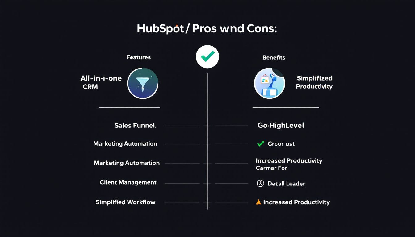 Pros and cons analysis of GoHighLevel and HubSpot.